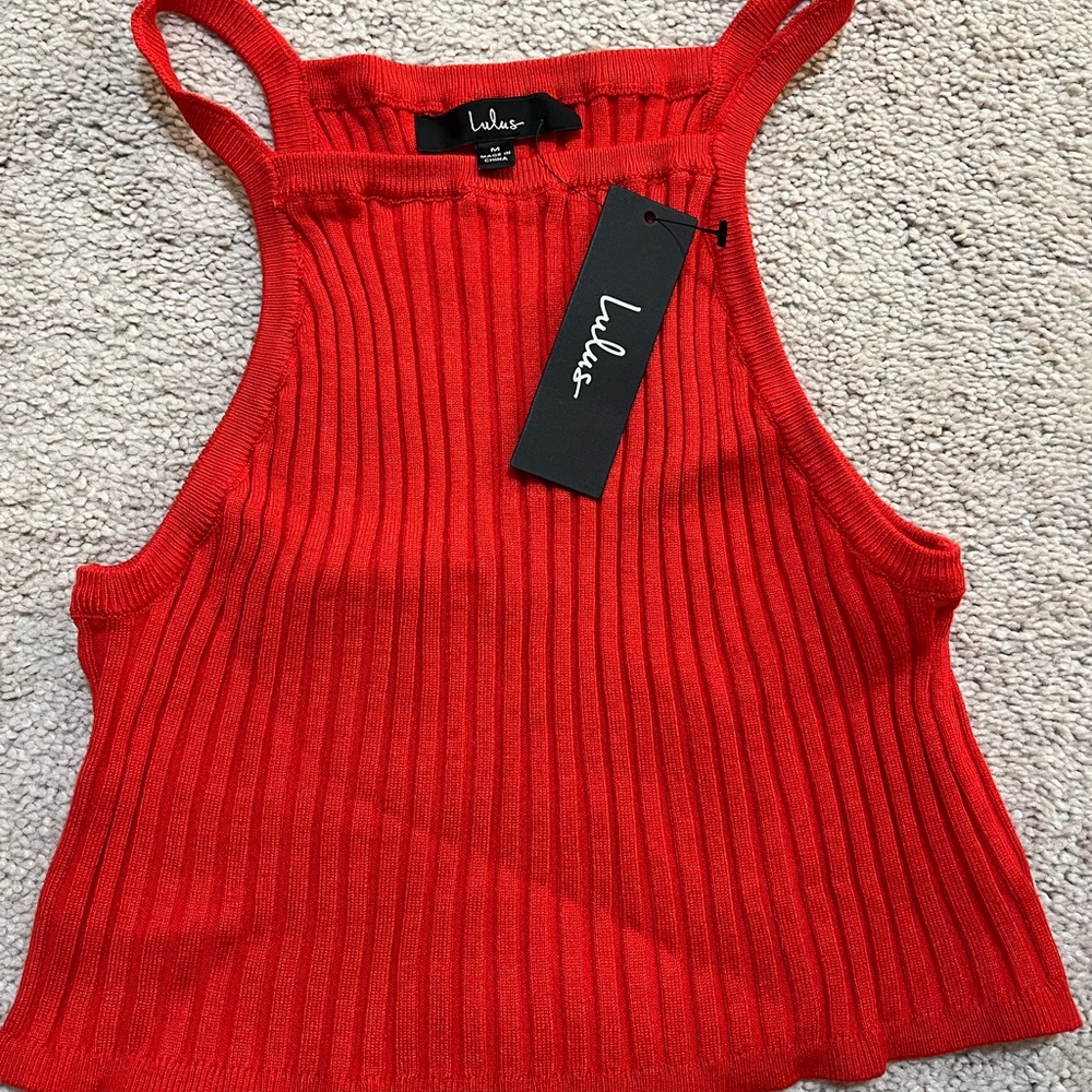 Red lulus sweater top